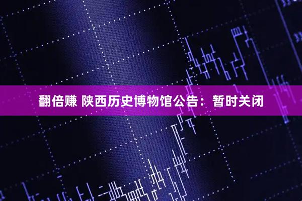 翻倍赚 陕西历史博物馆公告：暂时关闭