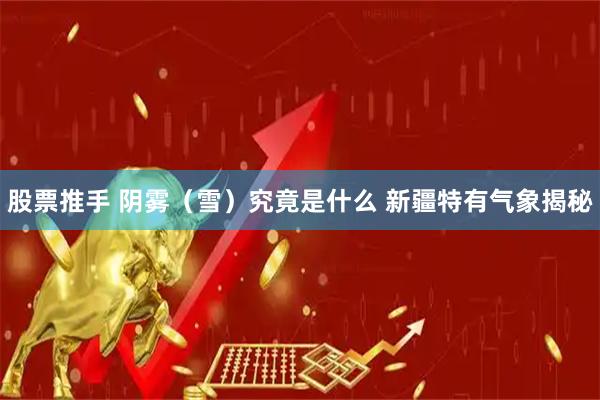 股票推手 阴雾（雪）究竟是什么 新疆特有气象揭秘